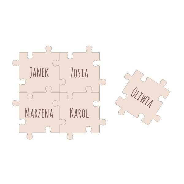AD1446E Puzzle z grawerem - dekor z Twoim napisem Szkoła Wesele