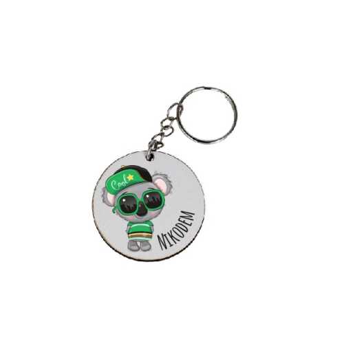 BD292HDF-UV Brelok biały dla chłopca KOALA personalizowany