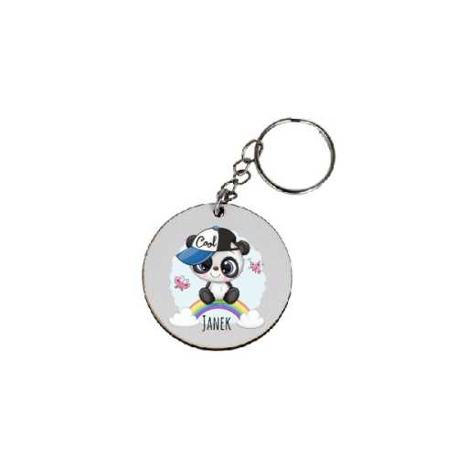 BD293HDF-UV Brelok biały PANDA z imieniem