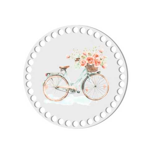 BSZ872-UVW Baza nadruk 17cm HDF pastelowy rower
