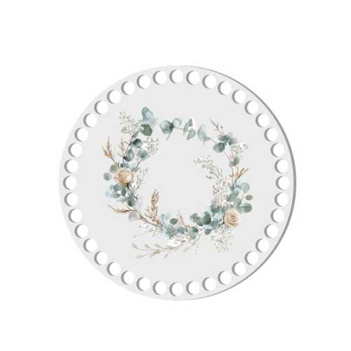 BSZ882-UVW Baza nadruk 17cm HDF wianek pastelowy