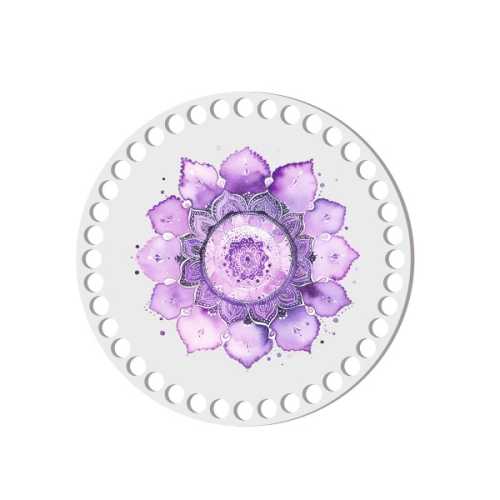 BSZ883-UVW Baza nadruk 17cm HDF mandala fioletowa