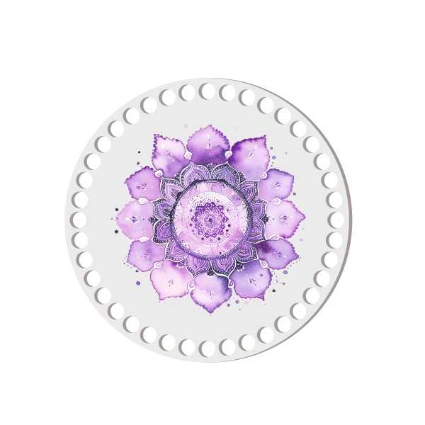 BSZ883-UVW Baza nadruk 17cm HDF mandala fioletowa