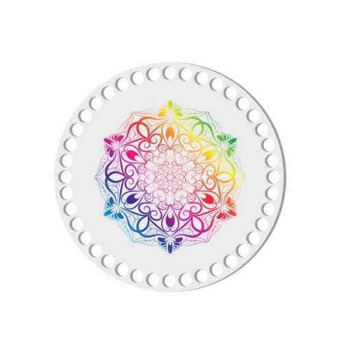 BSZ884-UVW Baza nadruk 17cm HDF mandala kolorowa
