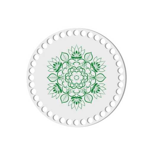 BSZ885-UVW Baza nadruk 17cm HDF mandala zielona