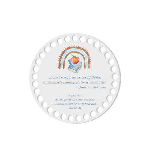 BSZ892-UVW Baza nadruk 15cm HDF dla Nauczyciela - PERSONALIZACJA wzór 1