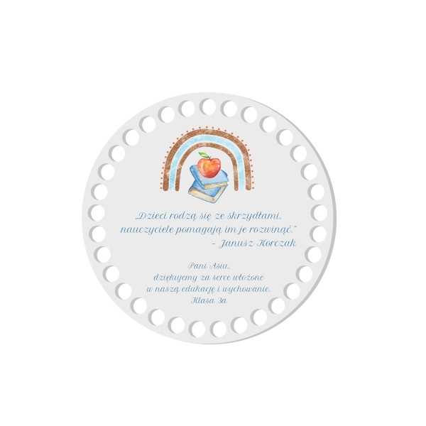BSZ892-UVW Baza nadruk 15cm HDF dla Nauczyciela - PERSONALIZACJA wzór 1