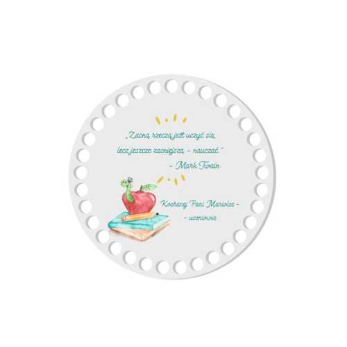 BSZ893-UVW Baza nadruk 15cm HDF dla Nauczyciela - PERSONALIZACJA wzór 2