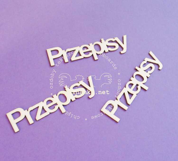 zestaw napisów "Przepisy"