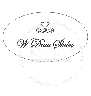 owalny stempel "W Dniu Ślubu"