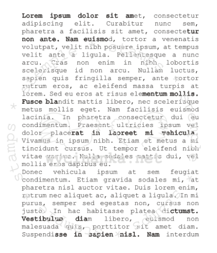 stempel "tekst"