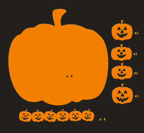 halloween - dynie, zestaw