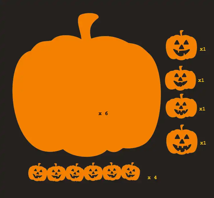 halloween - dynie, zestaw