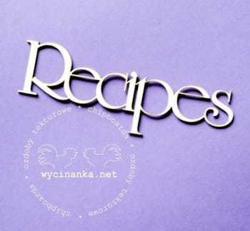 napis "Recipes"