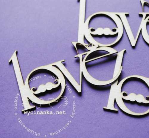 zestaw napisów "love - bucik i wąsik "