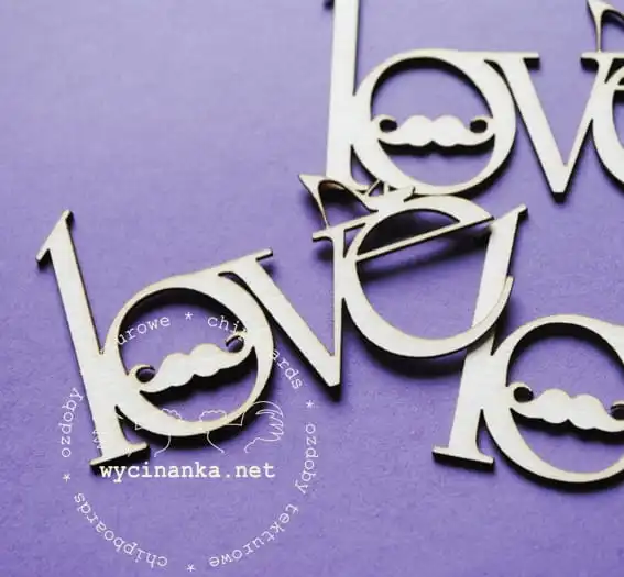 zestaw napisów "love - bucik i wąsik "