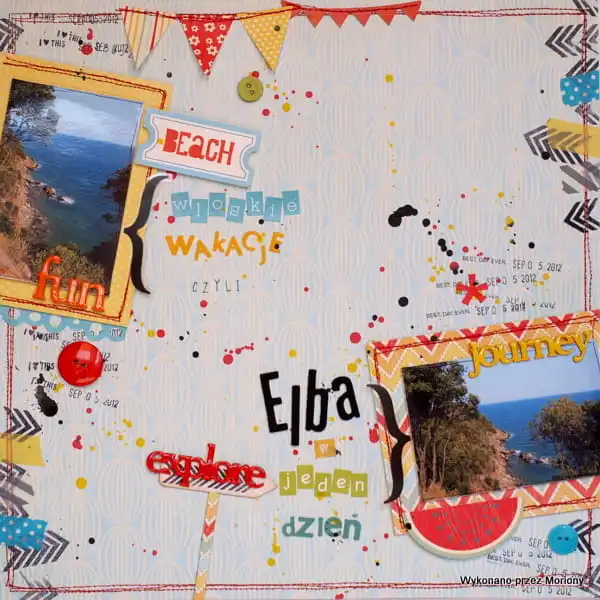 zestaw napisów "journey, fun, memories, joy, explore"