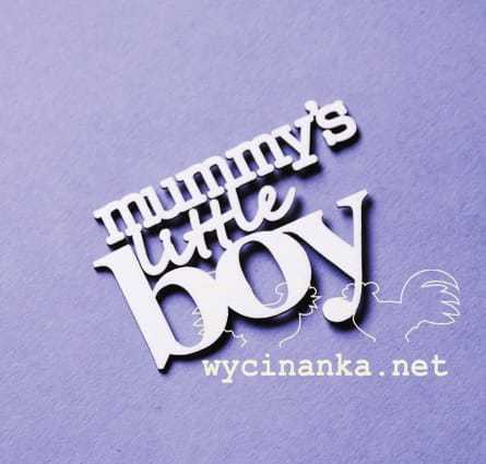 napis "mummy's little boy"