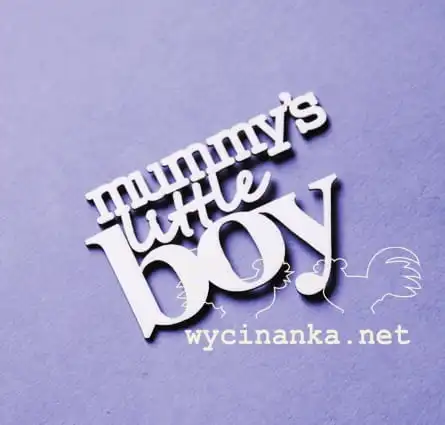 napis "mummy's little boy"