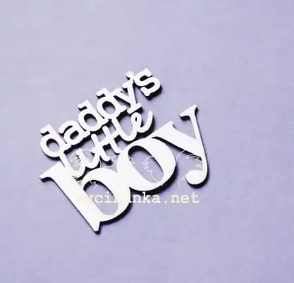 napis "daddy's little boy"
