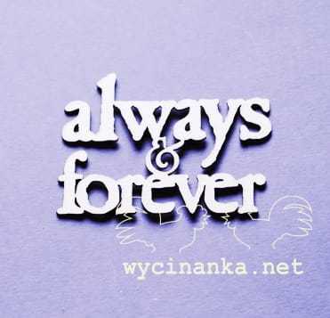 napis "always & forever"