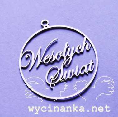 "Wesołych Świąt" - bombka