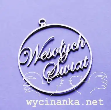"Wesołych Świąt" - bombka