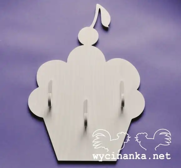 wieszak - babeczka,sklejka 6 mm