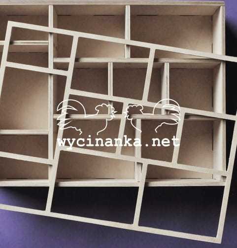 shadowbox 5,3x15,8x22,8 cm, sklejka 4 mm