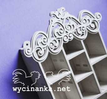 wiszący shadowbox z ornamentem i5,3x15,8x22,8 cm, sklejka 4 mm