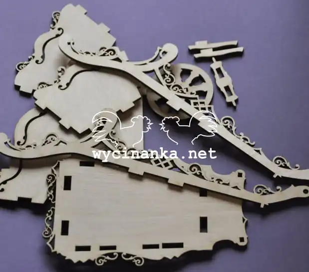 taczka 3d,sklejka 3 mm
