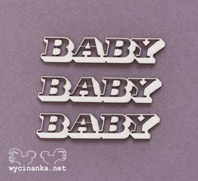 ALBUM RODZINNY - napisy "BABY", 3 szt.
