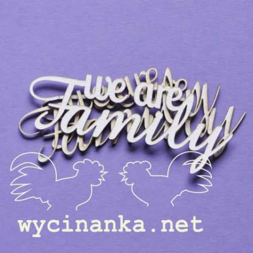 ALBUM RODZINNY - napisy "we are Family", 3 szt.