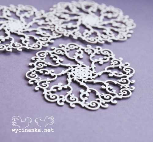 ROSETTE - rozetki, średnica 7cm, 3 szt.