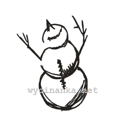 CHRISTMAS DOODLES - bałwanek, stempel
