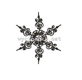 CHRISTMAS DOODLES - śnieżynka wz. 1, stempel, 6,5x7,5cm