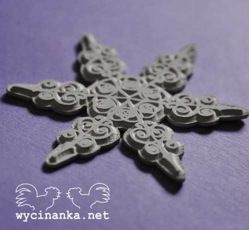 CHRISTMAS DOODLES - śnieżynka wz. 1, stempel, 6,5x7,5cm