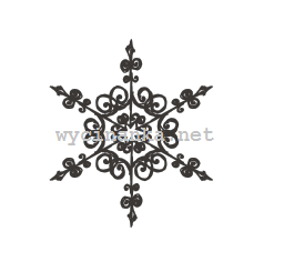 CHRISTMAS DOODLES - śnieżynka wz. 2, stempel, 6,5x7,5cm