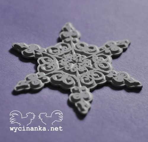 CHRISTMAS DOODLES - śnieżynka wz. 2, stempel, 6,5x7,5cm