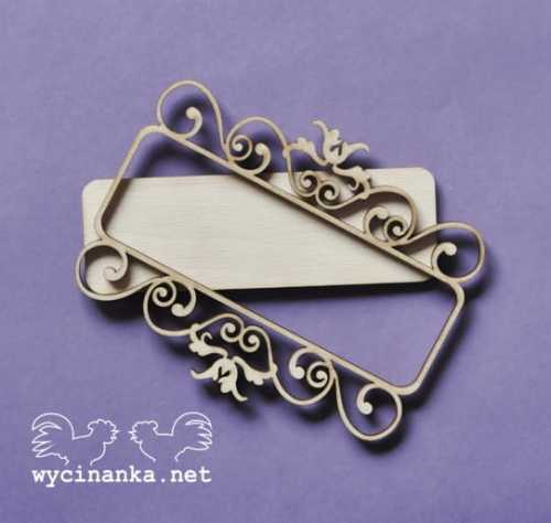 SWEET DREAMS - ramka z szyldem, wzór 2, sklejka 3mm
