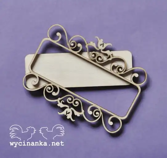 SWEET DREAMS - ramka z szyldem, wzór 2, sklejka 3mm