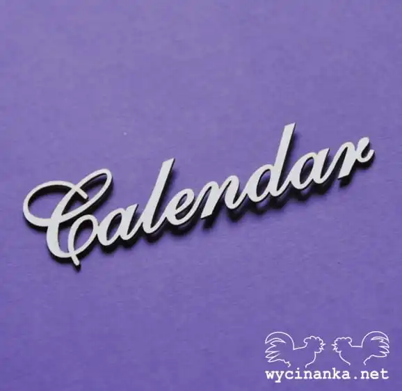 CZTERY PORY ROKU - napis Calendar