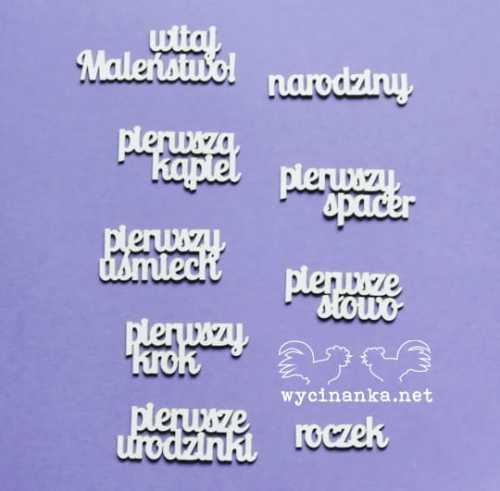 zestaw napisów WITAJ MALEŃSTWO