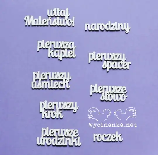 zestaw napisów WITAJ MALEŃSTWO