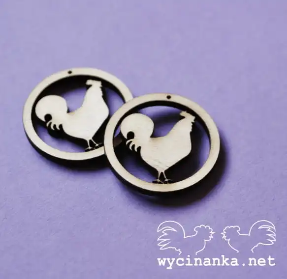 NA WSI - zawieszki z kogucikami, sklejka 3 mm