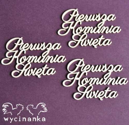 SACRUM napisy "Pierwsza Komunia Święta"