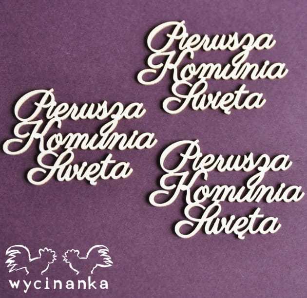 SACRUM napisy "Pierwsza Komunia Święta"