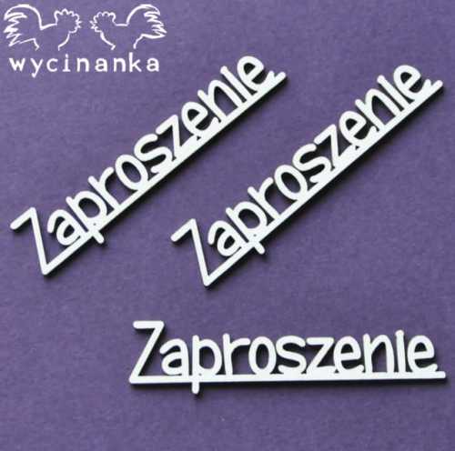 napisy "Zaproszenie", 3 szt., wzór 2