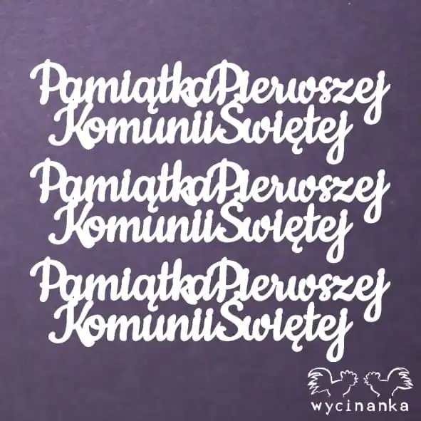 KOMUNIA 2019 - napisy