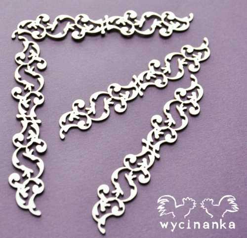 A LITTLE BIT  OF SWIRLS - bordery, 4 szt.